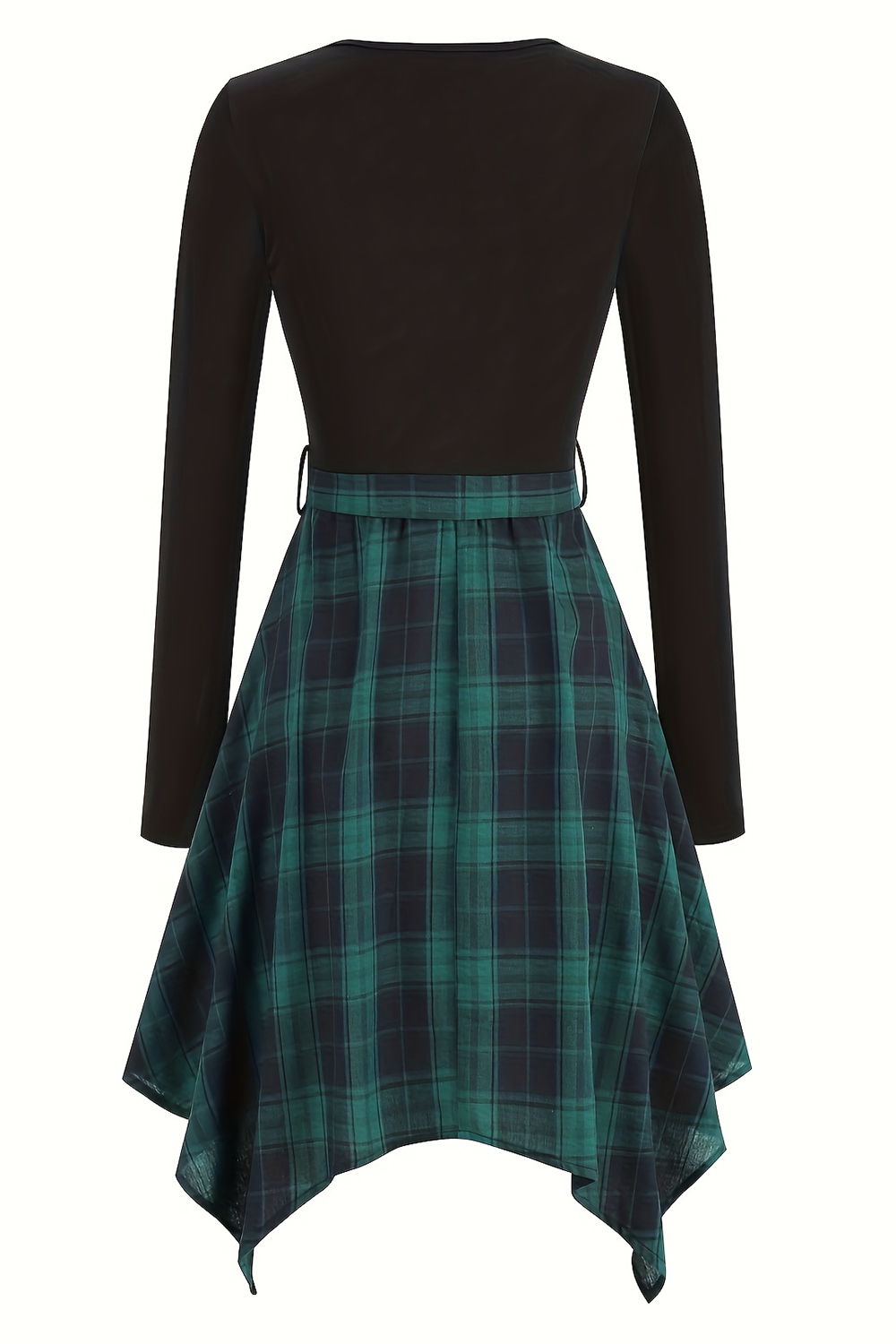 Casual Belted Asymmetrical Hem Party Dress