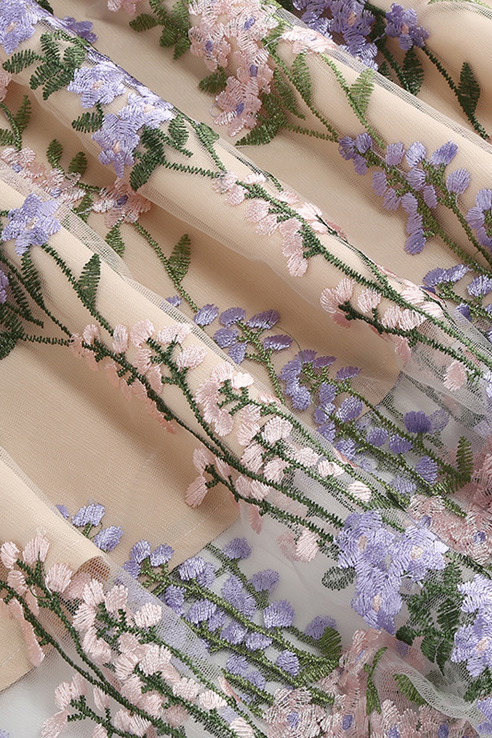 Sexy Floral Appliques Spaghetti Strap Dress