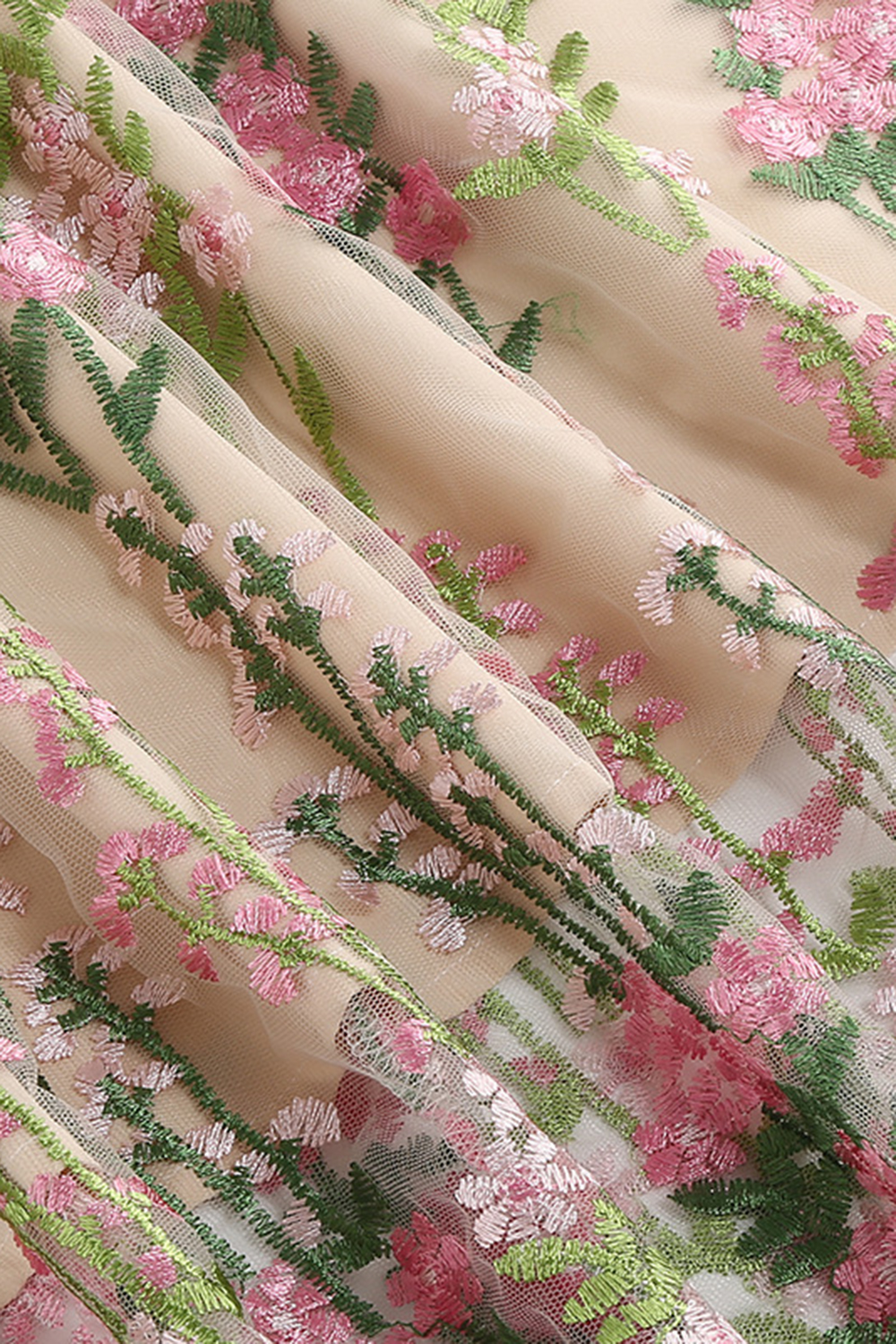 Sexy Floral Appliques Spaghetti Strap Dress