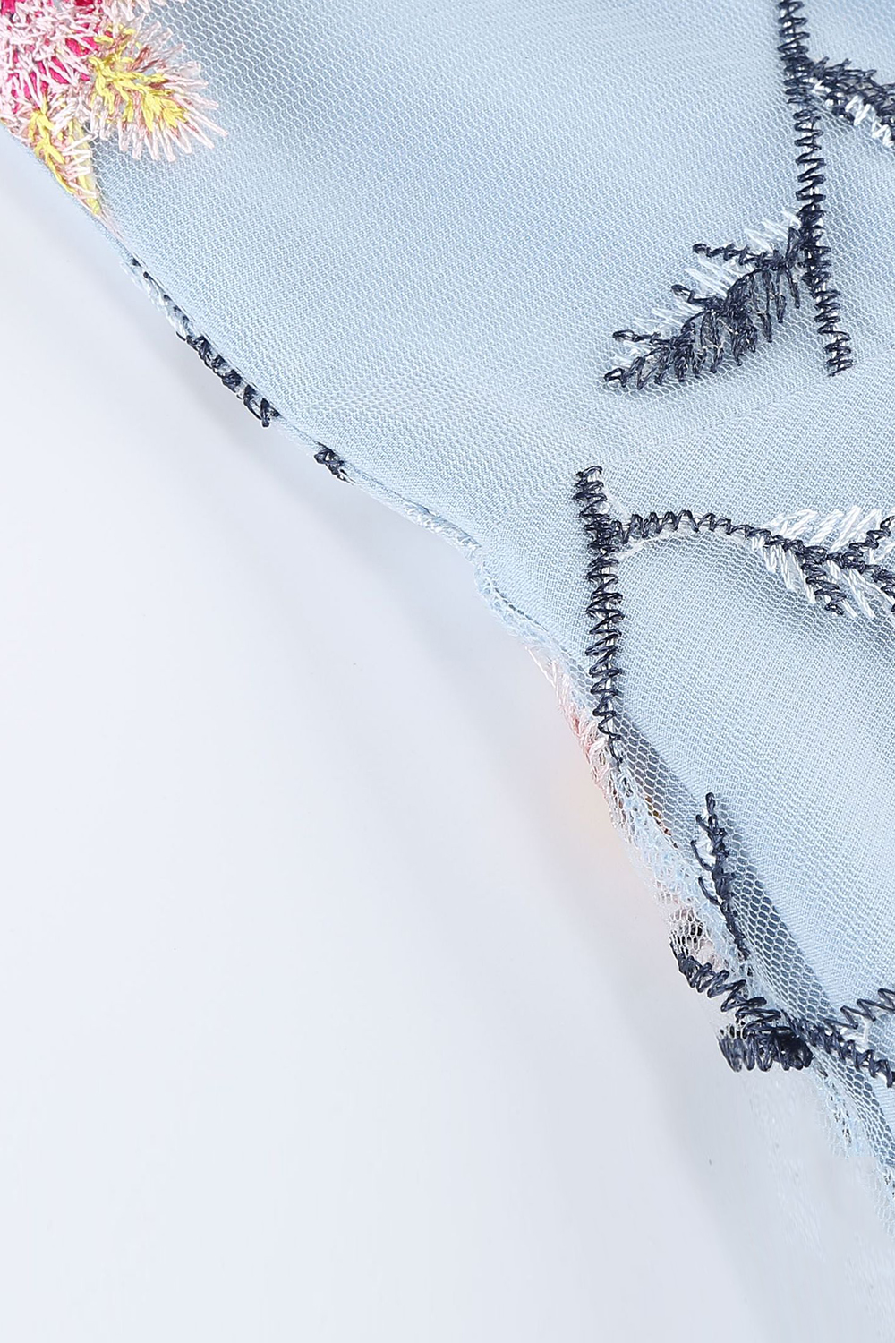 Classic Floral Appliques Tulle Cocktall Dress