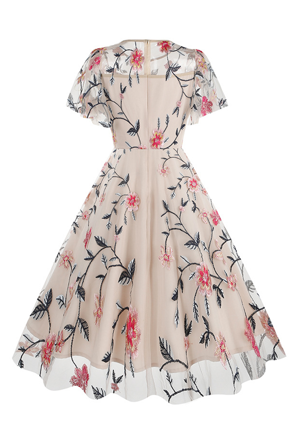 Elegant Appliques Zipper A-line Cocktall Dress