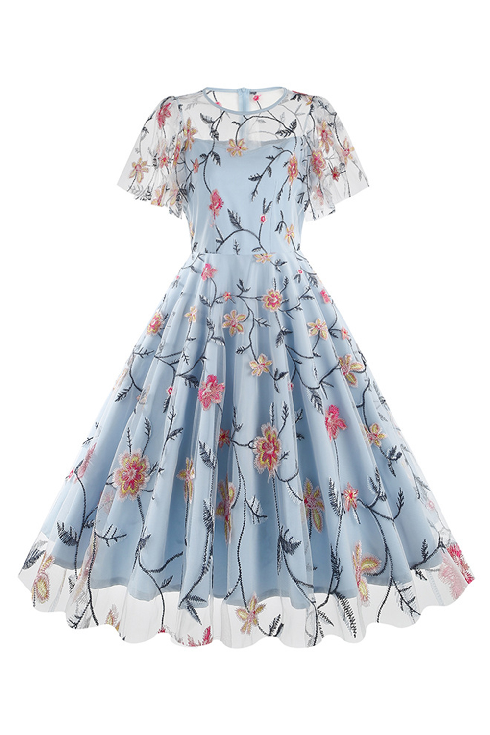 Elegant Appliques Zipper A-line Cocktall Dress