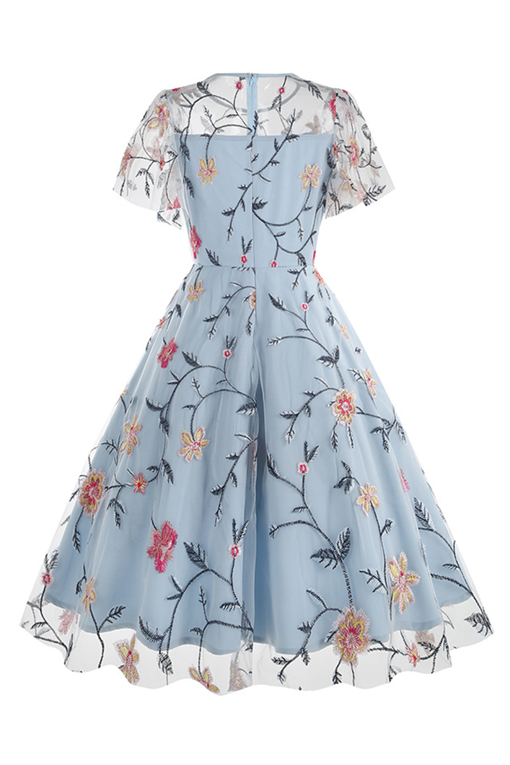 Elegant Appliques Zipper A-line Cocktall Dress