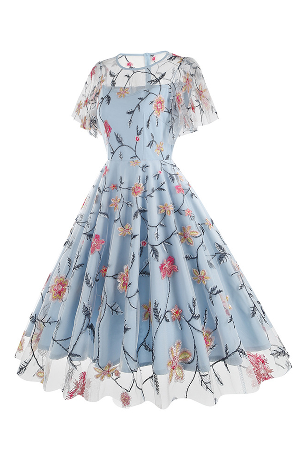 Elegant Appliques Zipper A-line Cocktall Dress