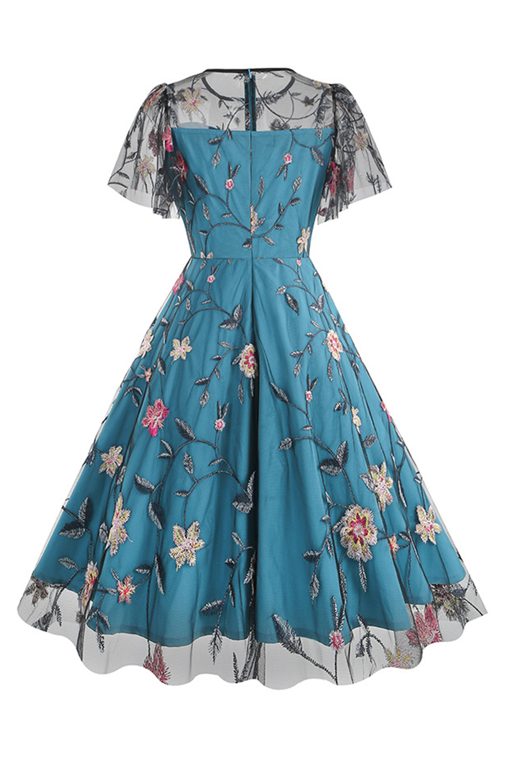 Elegant Appliques Zipper A-line Cocktall Dress