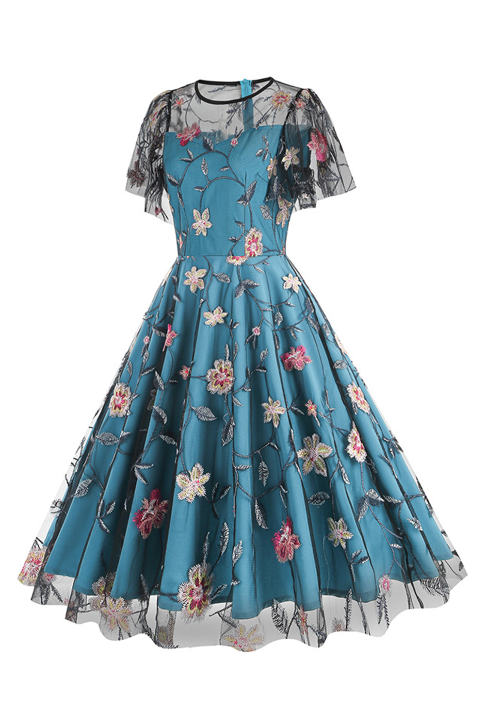 Elegant Appliques Zipper A-line Cocktall Dress