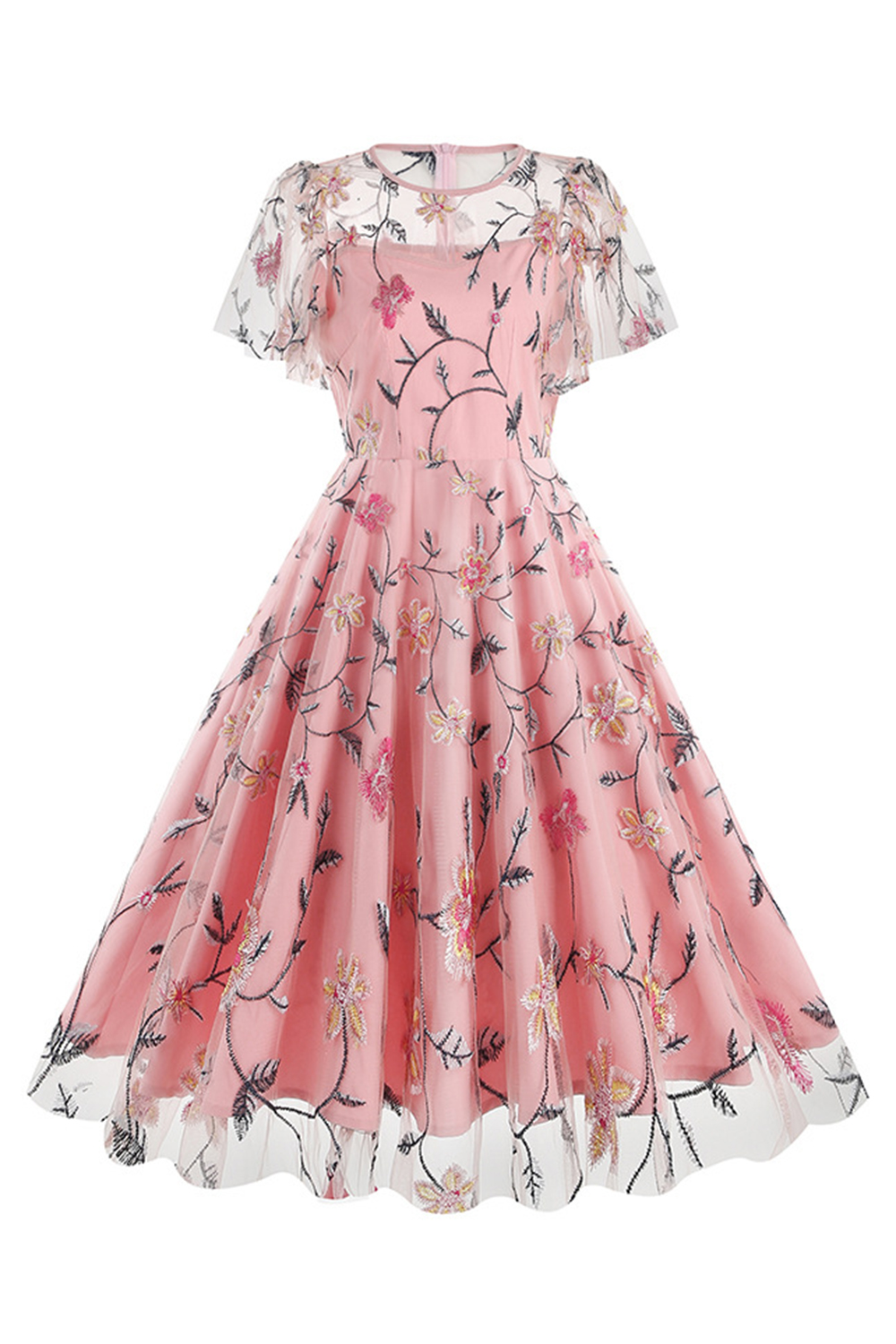 Elegant Appliques Zipper A-line Cocktall Dress