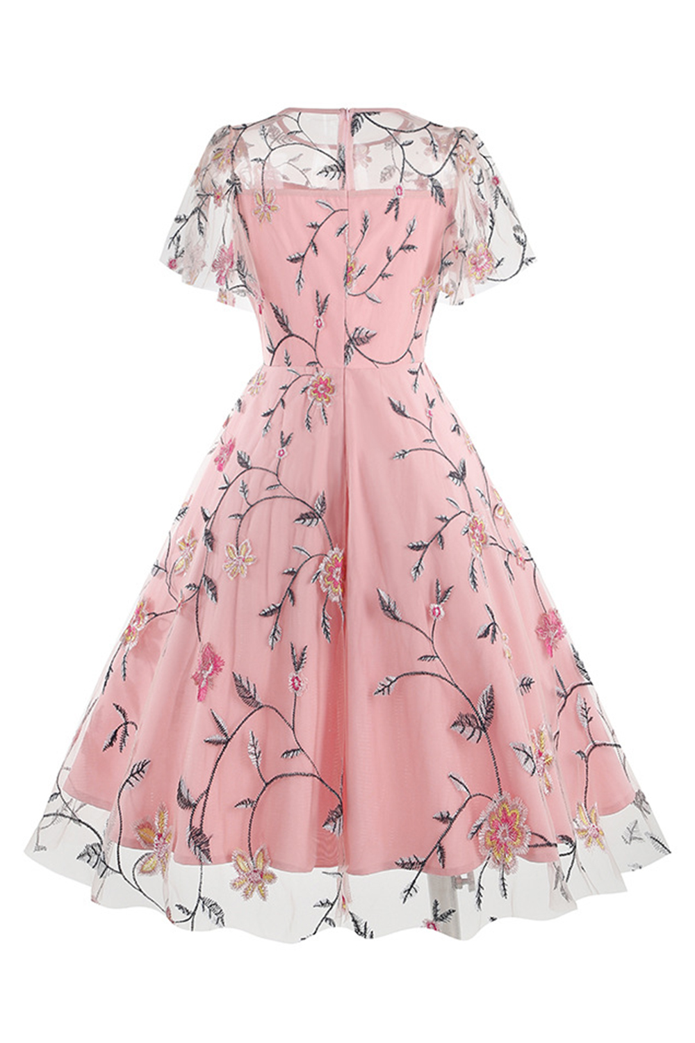 Elegant Appliques Zipper A-line Cocktall Dress