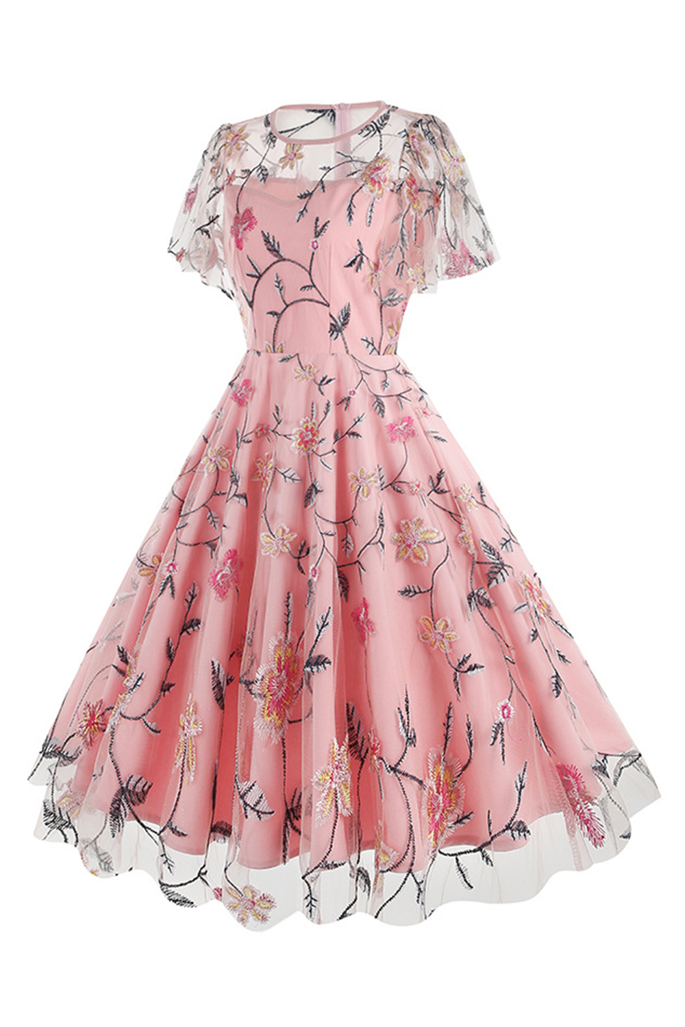 Elegant Appliques Zipper A-line Cocktall Dress