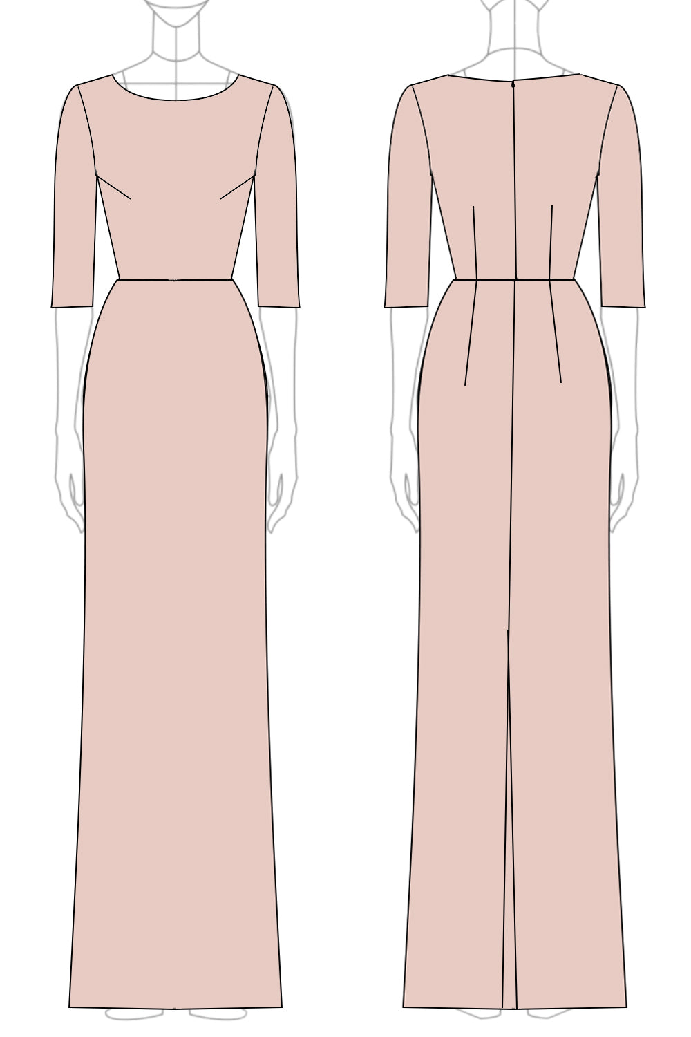 Elegant Champagne Sheath Long Mother of the Bride Dress with Appliques