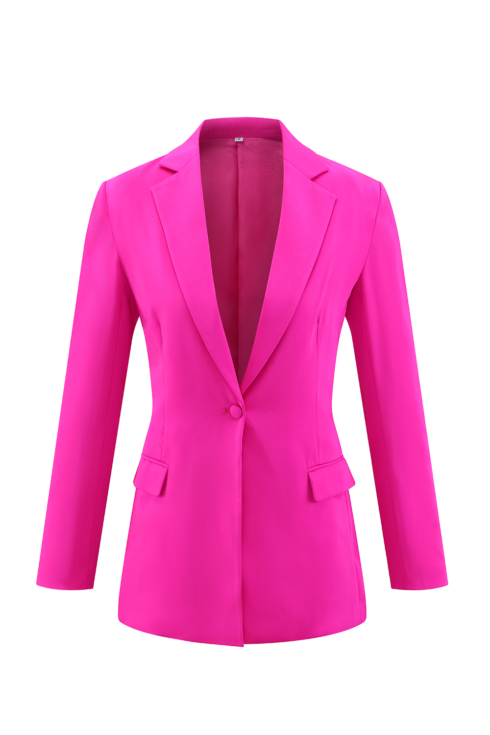 2 Piece Fuchsia Slim Fit Notched Lapel Pageant Interview Outfits with Pockets