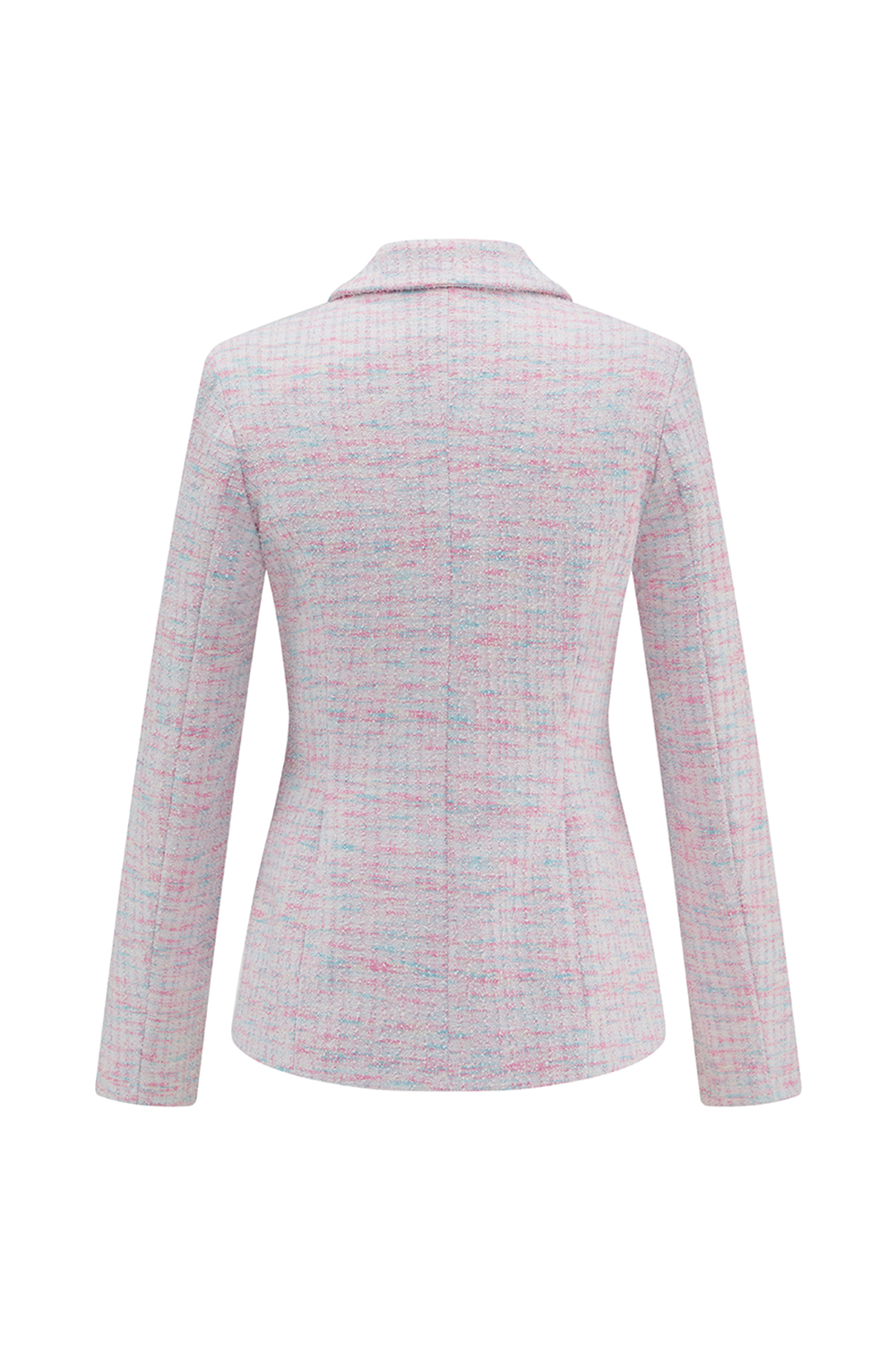 Light Pink 2 Piece Tweed Short Homecoming Outfits with Fringes