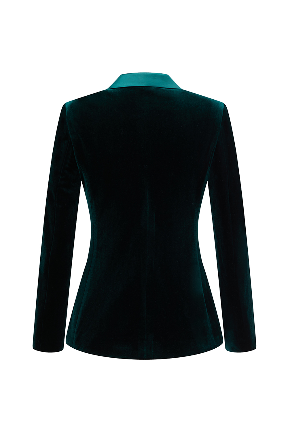 2 Piece Dark Green Velvet Double Breasted Slim Fit Business Suits