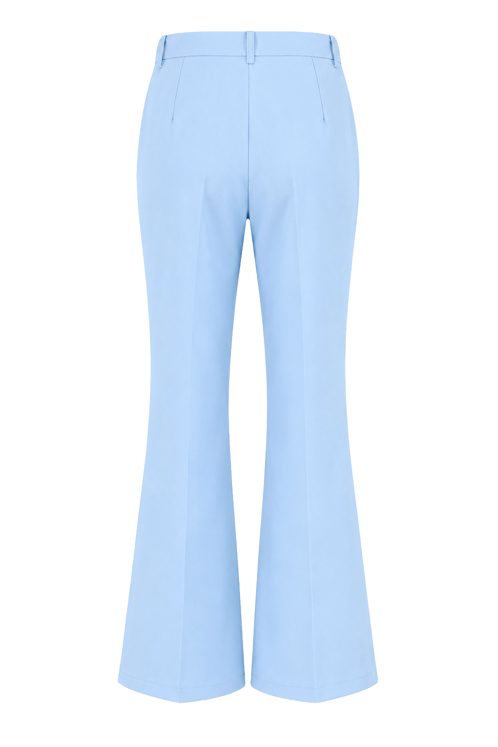 Blue 2 Piece Peak Lapel Wide Leg Business Suits with Sash