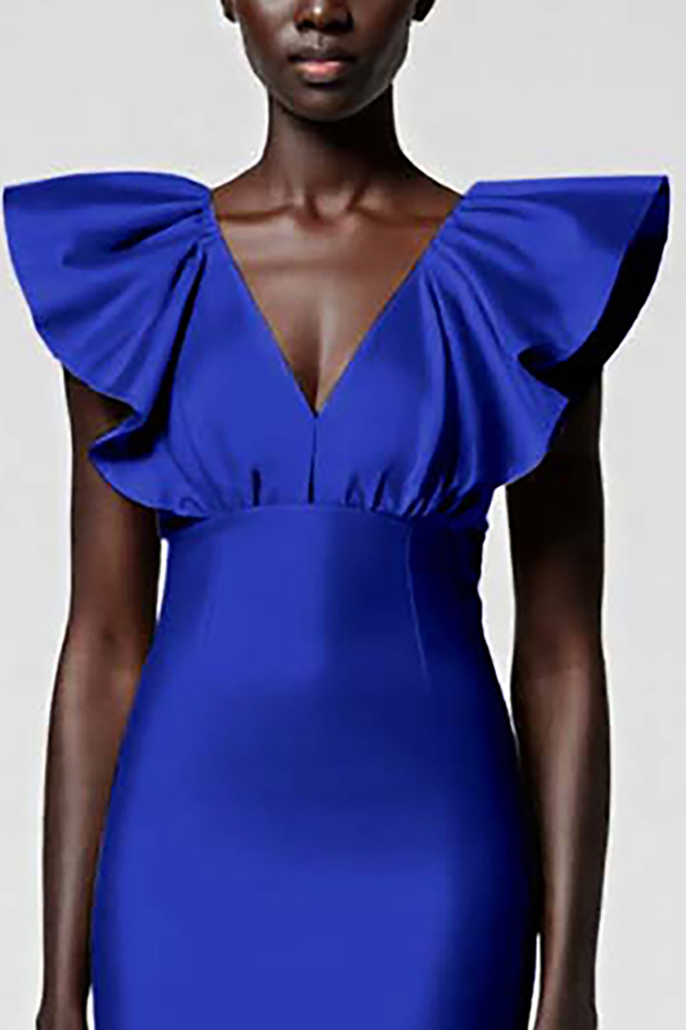 Burgundy Satin Sheath Midi Wedding Guest Dress with Ruffles