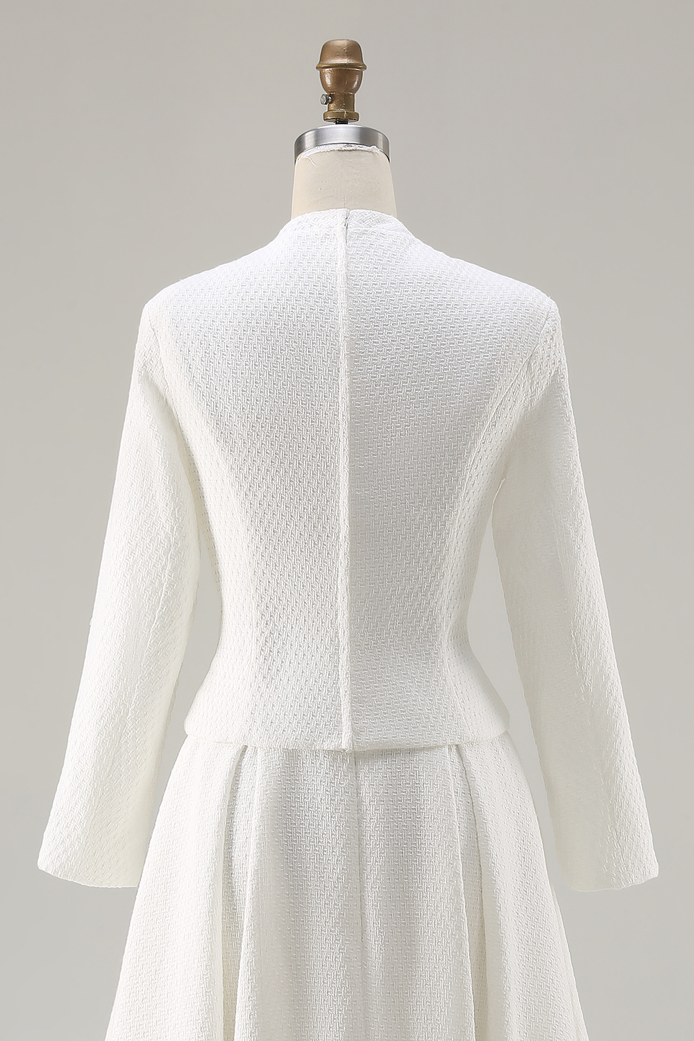 2 Piece Ivory Tweed Midi Work Outfits