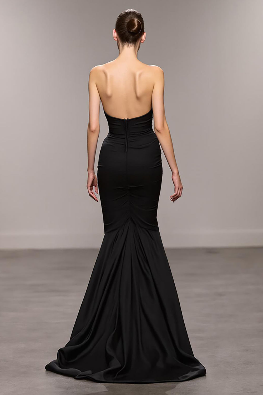 Black Mermaid Sweetheart Long Evening Dress with Slit
