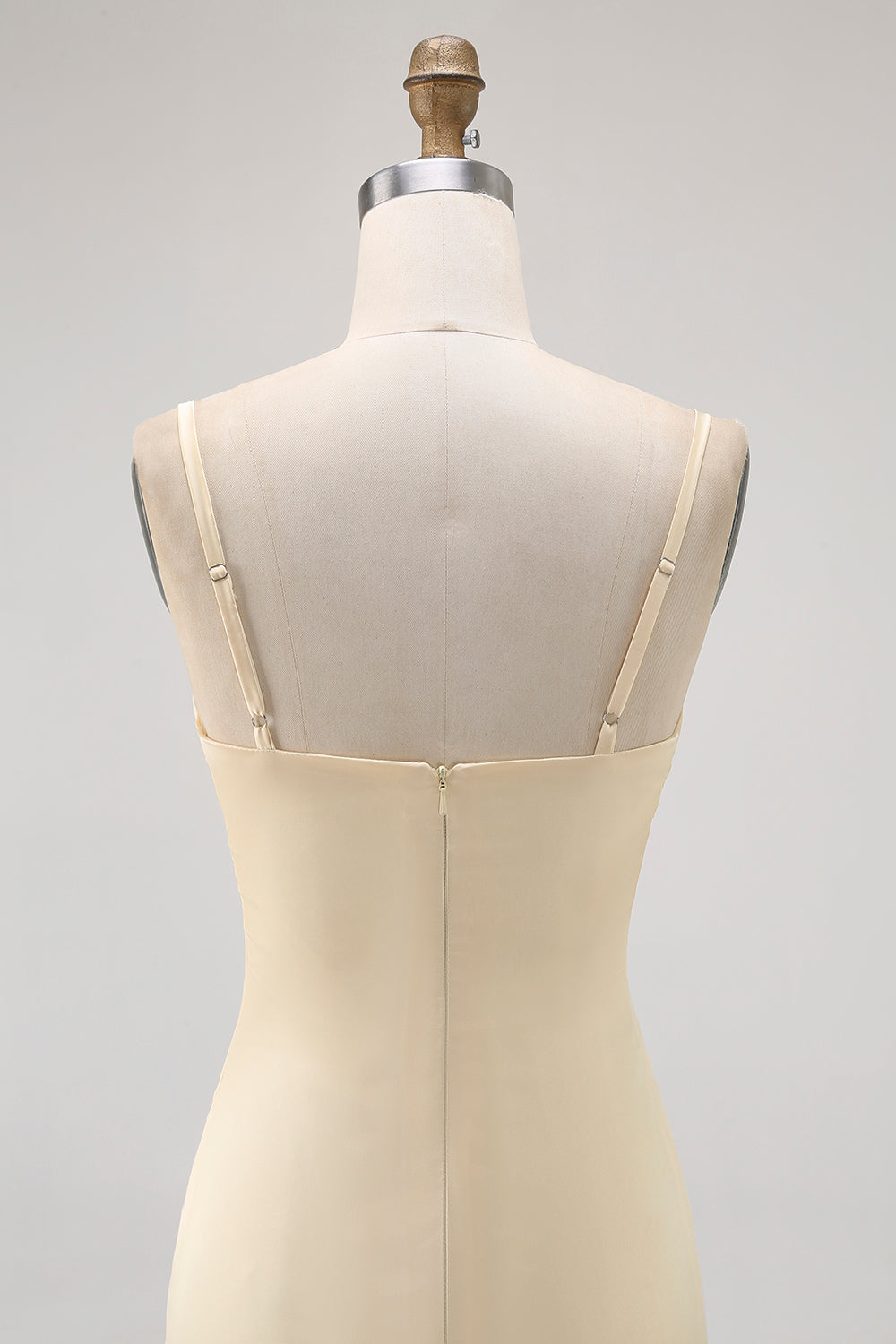 Daffodil Satin Mermaid Ruched Long Wedding Guest Dress with Slit