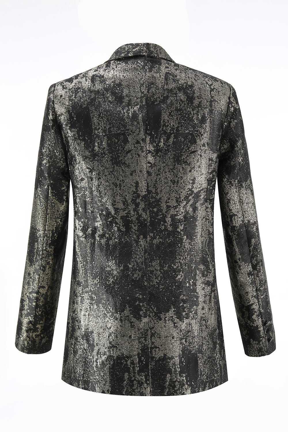 Black and Gold Peak Lapel 2 Piece Women Prom Suits with Buttons