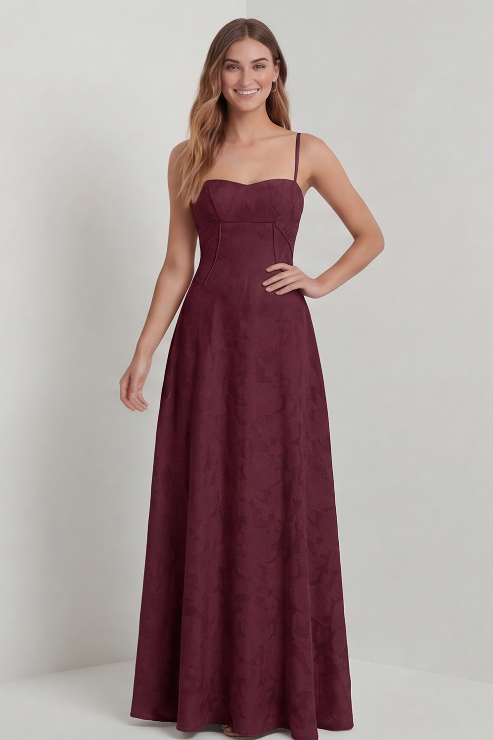 Floral Sage Green Corset Spaghetti Straps Long Wedding Guest Dress