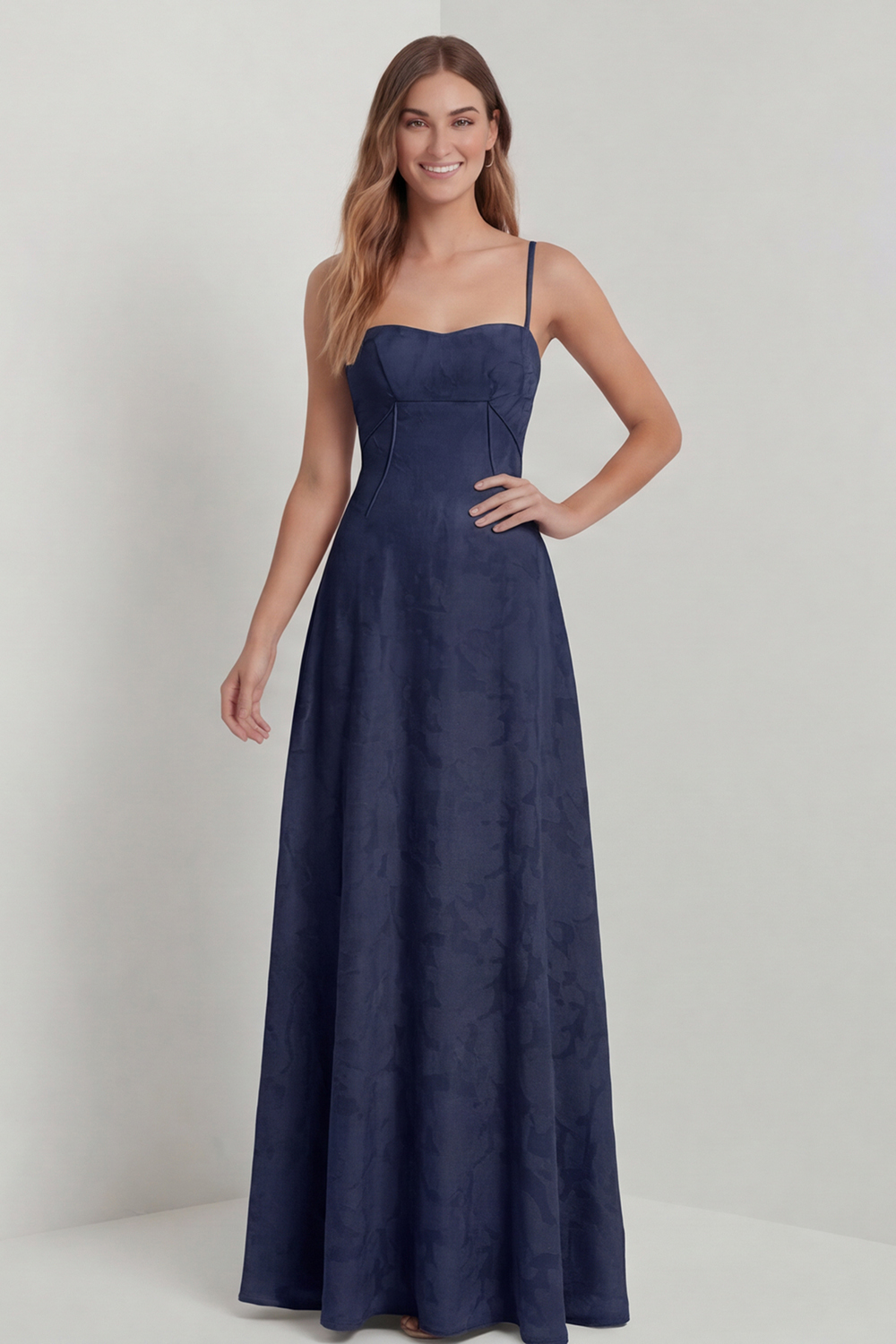 Floral Sage Green Corset Spaghetti Straps Long Wedding Guest Dress