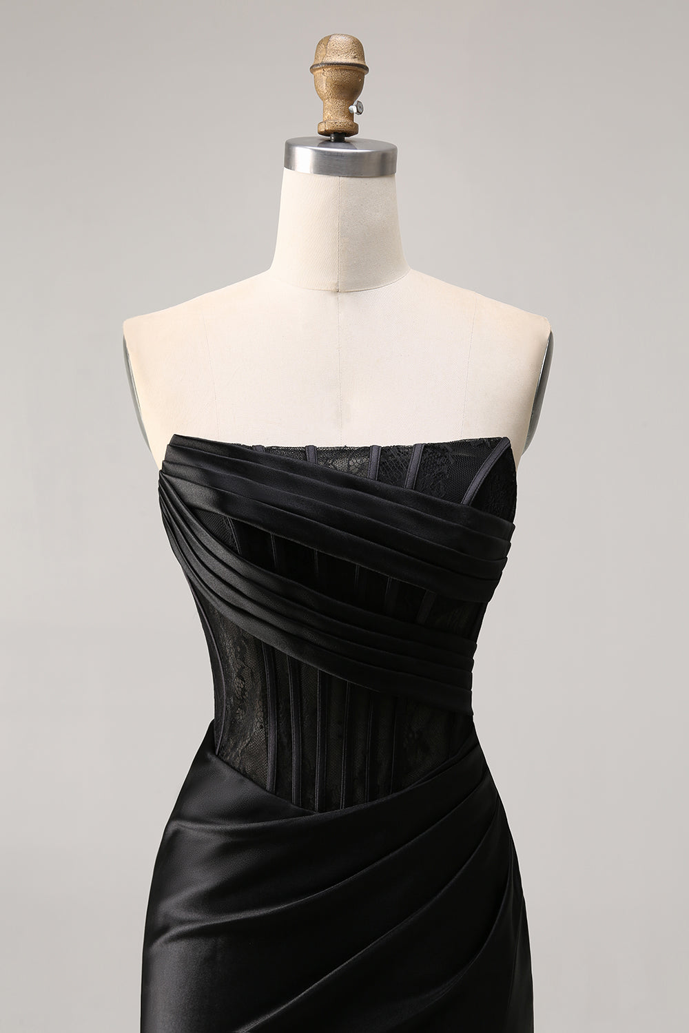 Pink Corset Satin Strapless Short Ruched Homecoming Dress