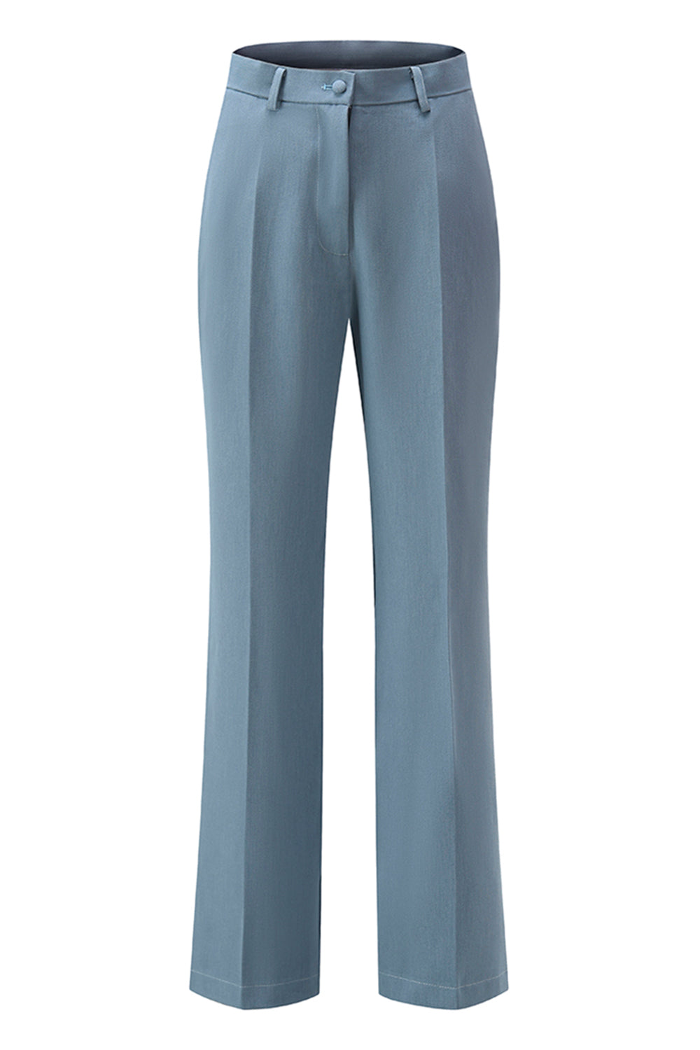 Grey Blue 2 Piece Notched Lapel  Cut Out Women Prom Suits