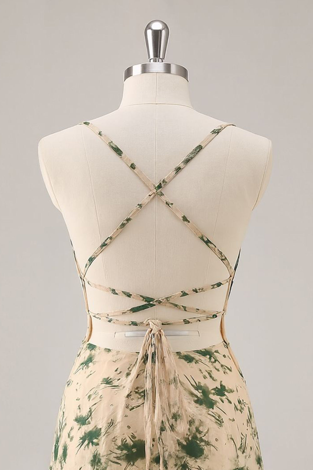 Champagne Ruched Short Floral Homecoming Dress with Ruffles