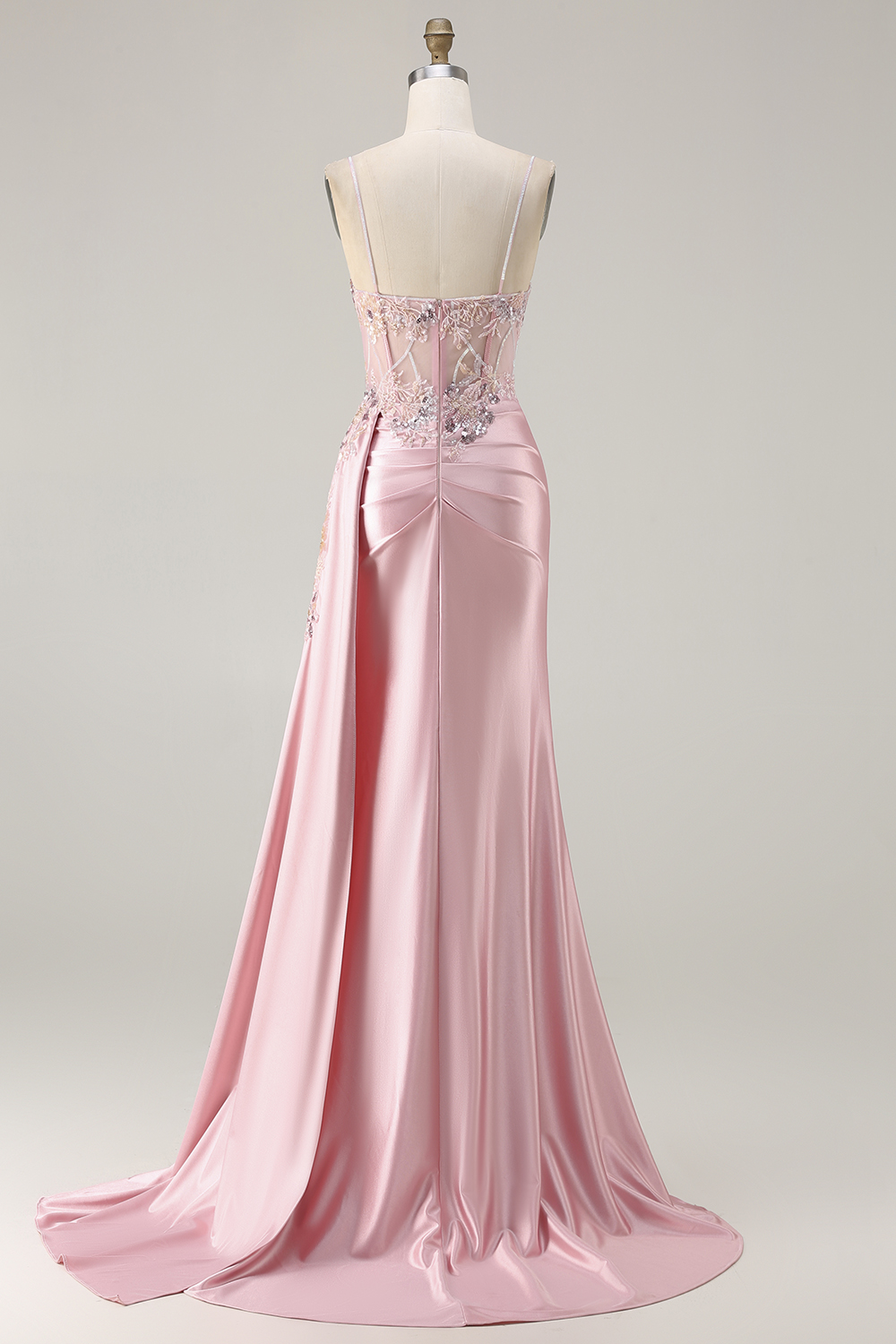 Sparkly Green Mermaid Floral Long Corset Prom Dress with Appliques