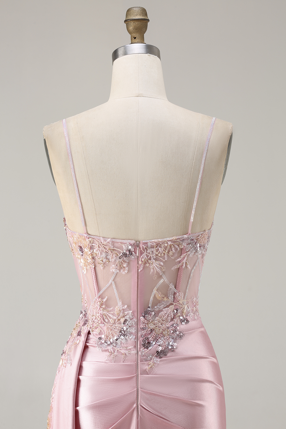 Sparkly Green Mermaid Floral Long Corset Prom Dress with Appliques