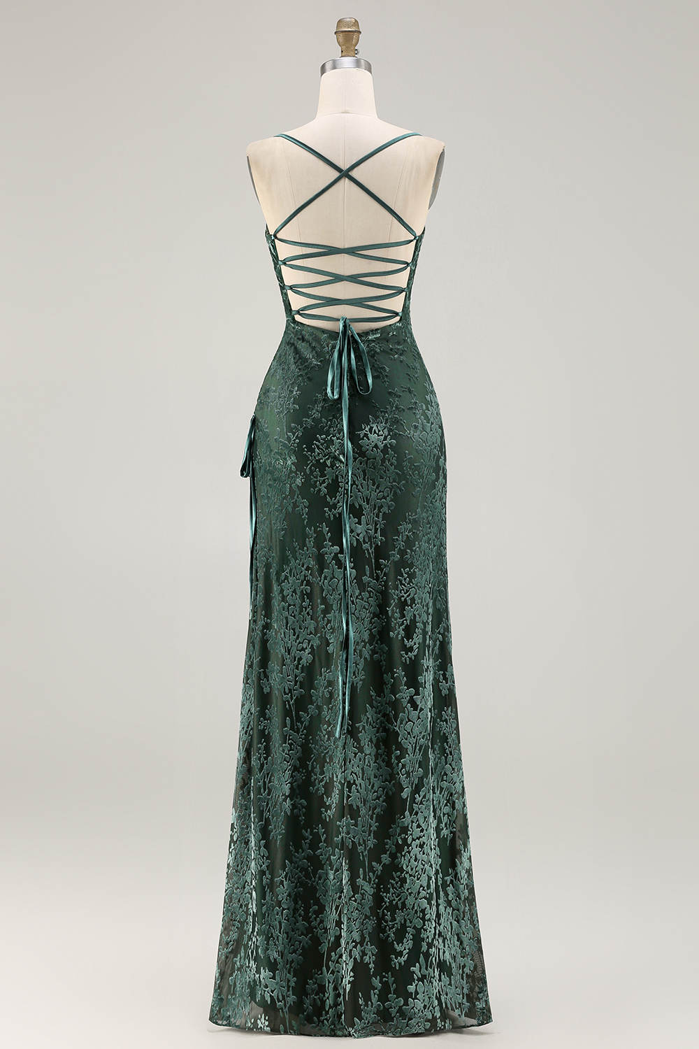 Dark Green Velvet Sheath Spaghetti Straps Long Holiday Party Dress