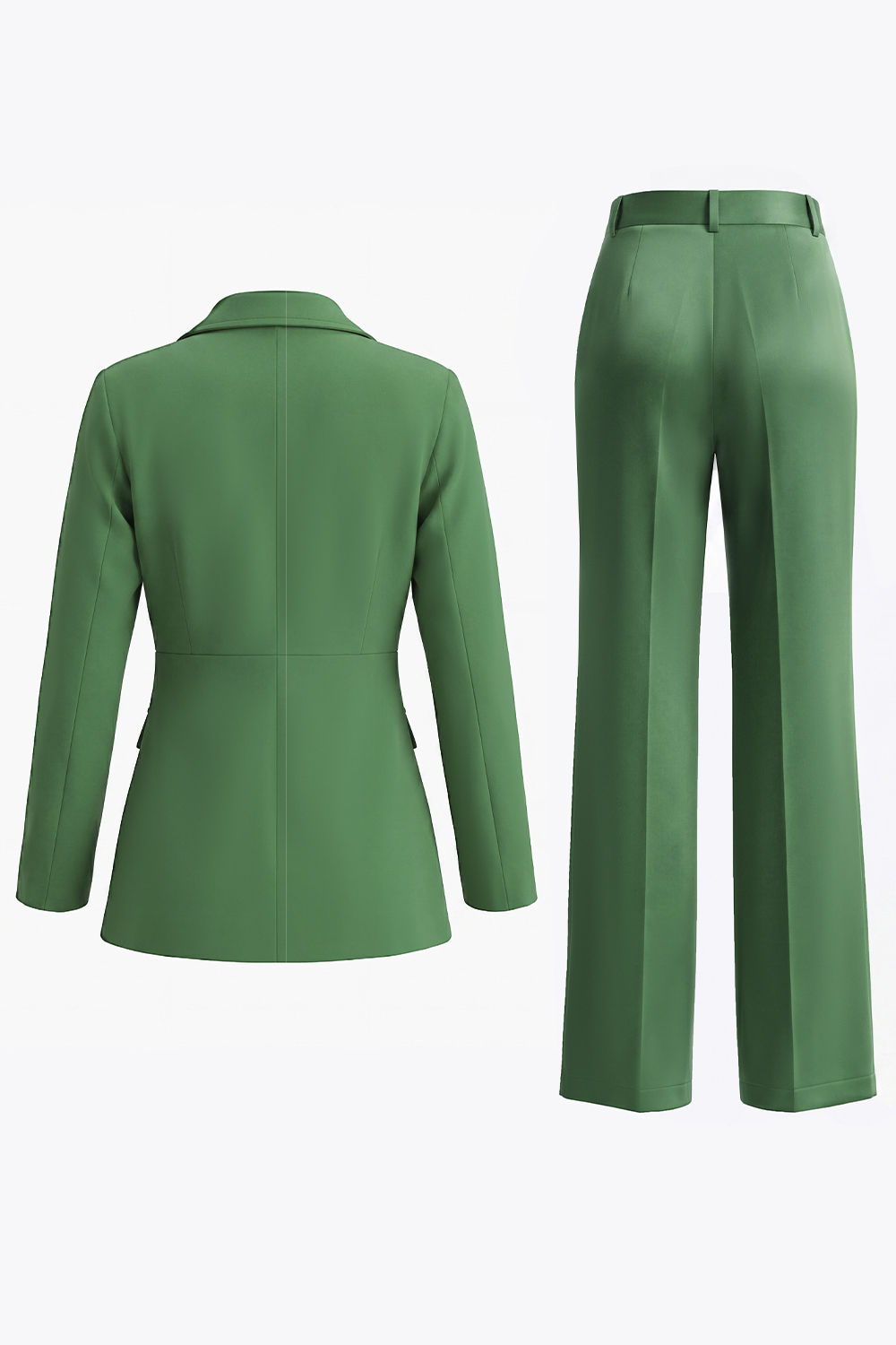 2 Piece Red Notched Lapel Long Sleeves Business Suits with Pockets