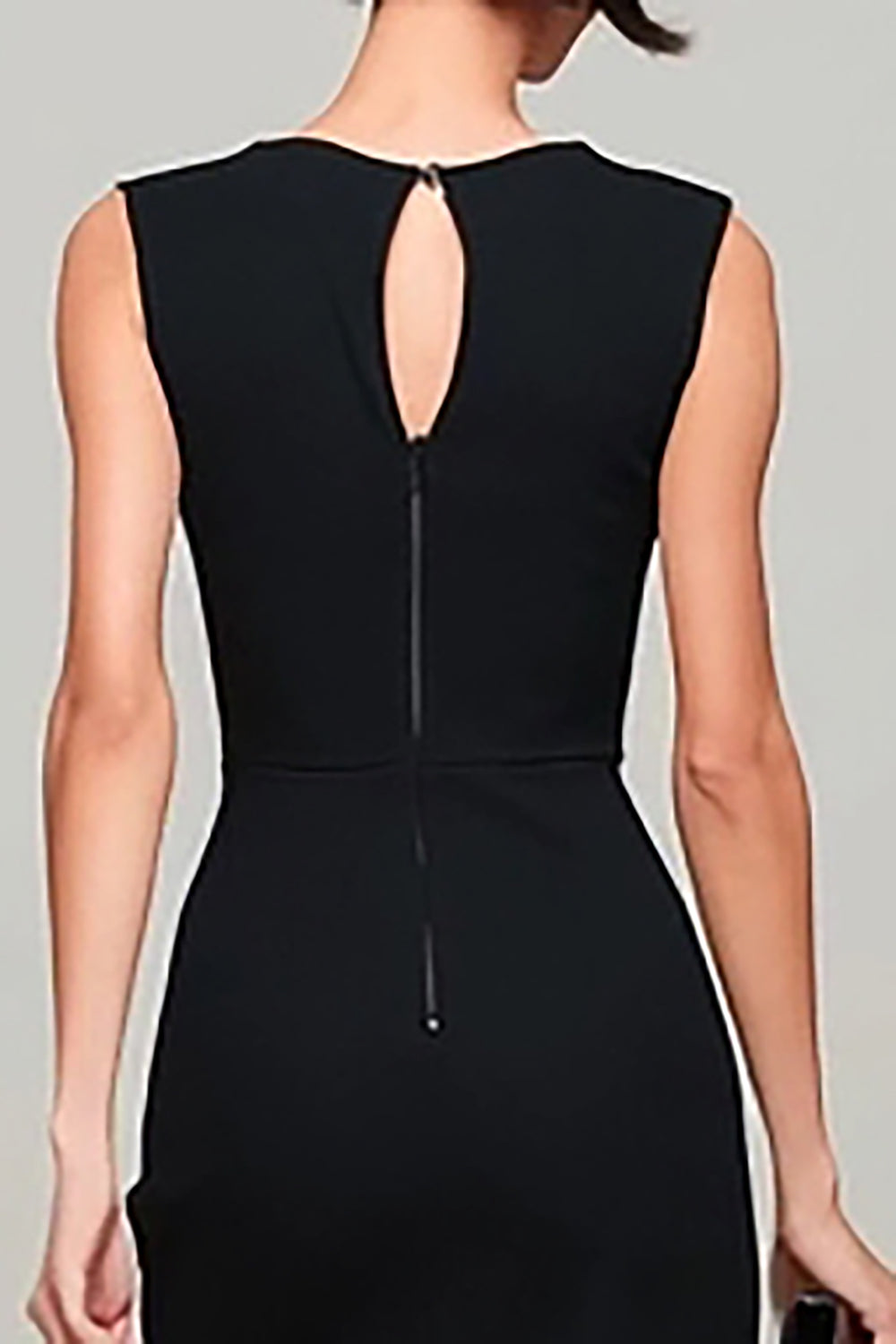 Elegant Simple Black Mermaid Boat Neck Long Wedding Guest Dress