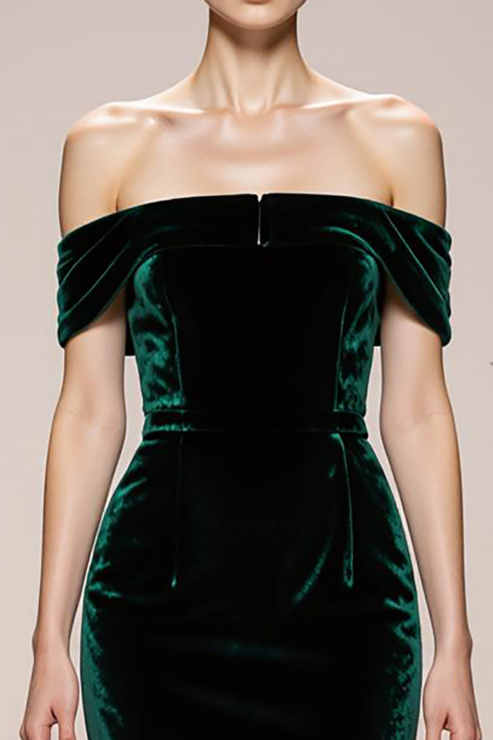 Simple Dark Green Mermaid Velvet Long Holiday Party Dress