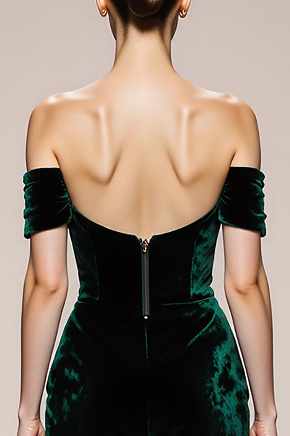 Simple Dark Green Mermaid Velvet Long Holiday Party Dress