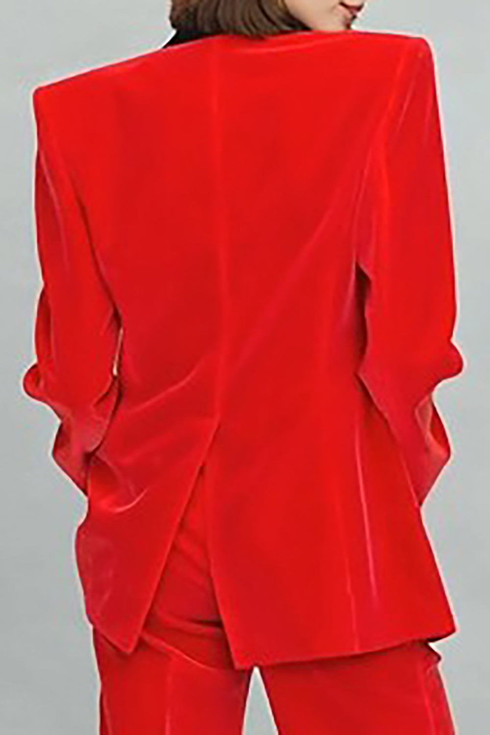 Velvet Red Peak Lapel 2 Piece One Button Prom Suits