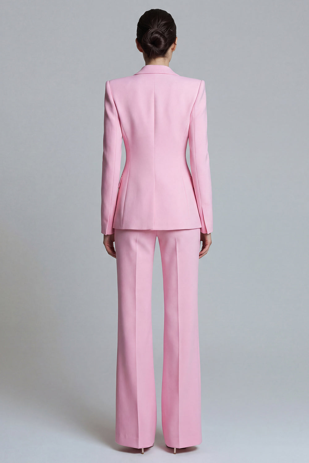 2 Piece Pink Slim Fit Single Breasted Peak Lapel Prom Suits