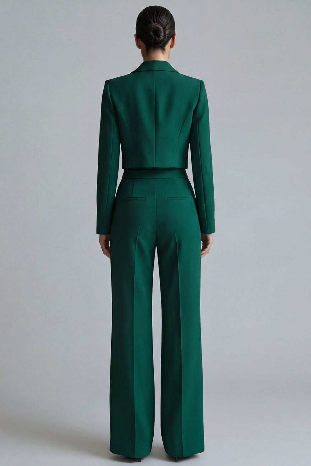 2 Piece Dark Green Peak Lapel Single Breasted Prom Suits