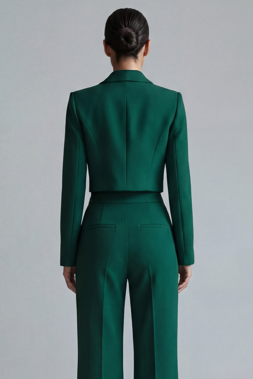 2 Piece Dark Green Peak Lapel Single Breasted Prom Suits