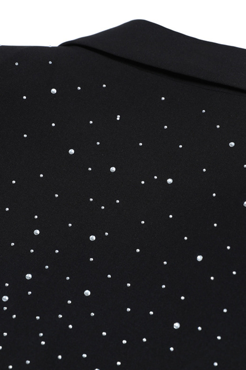 Sparkly Black Beaded Peak Lapel Women Prom Blazer