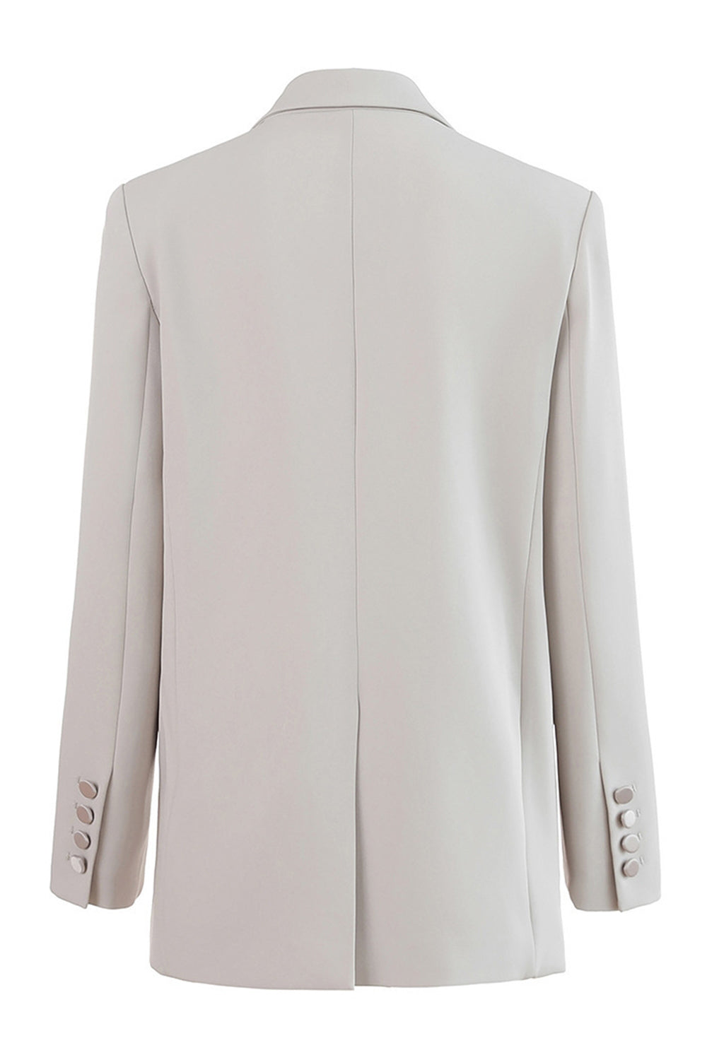 Black Single Breasted Notched Lapel Long Sleeves Women Blazer