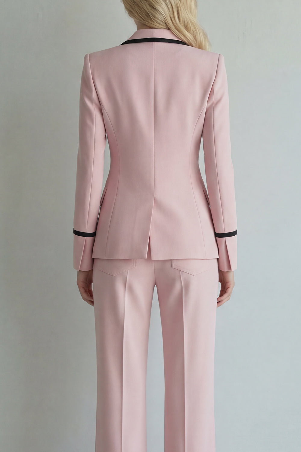 Ivory Peak Lapel 2 Piece Long Sleeves Wide Leg Business Suits