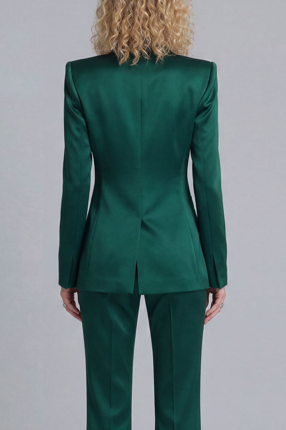 2 Piece Blue Peak Lapel Single Breasted Long Sleeves Business Suits