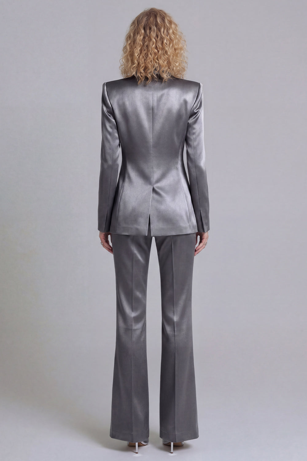 2 Piece Blue Peak Lapel Single Breasted Long Sleeves Business Suits