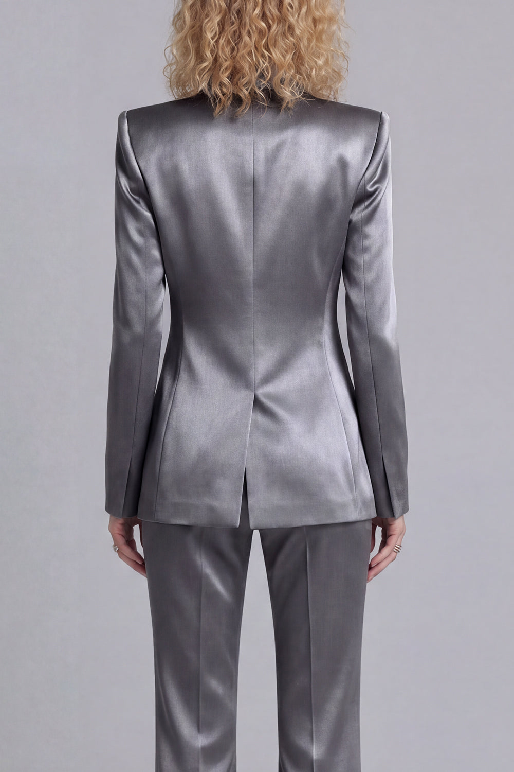 2 Piece Blue Peak Lapel Single Breasted Long Sleeves Business Suits