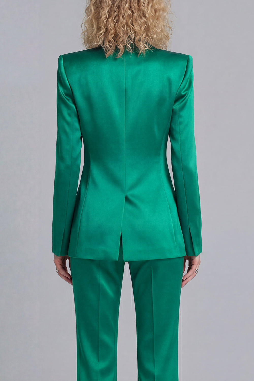 2 Piece Blue Peak Lapel Single Breasted Long Sleeves Business Suits