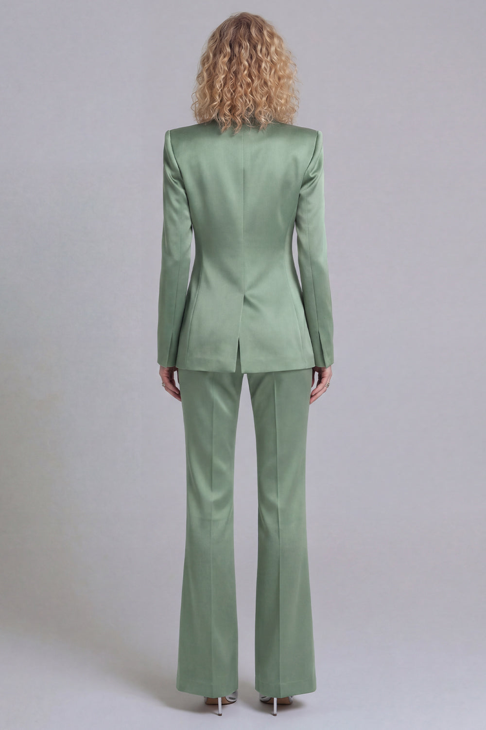 2 Piece Blue Peak Lapel Single Breasted Long Sleeves Business Suits