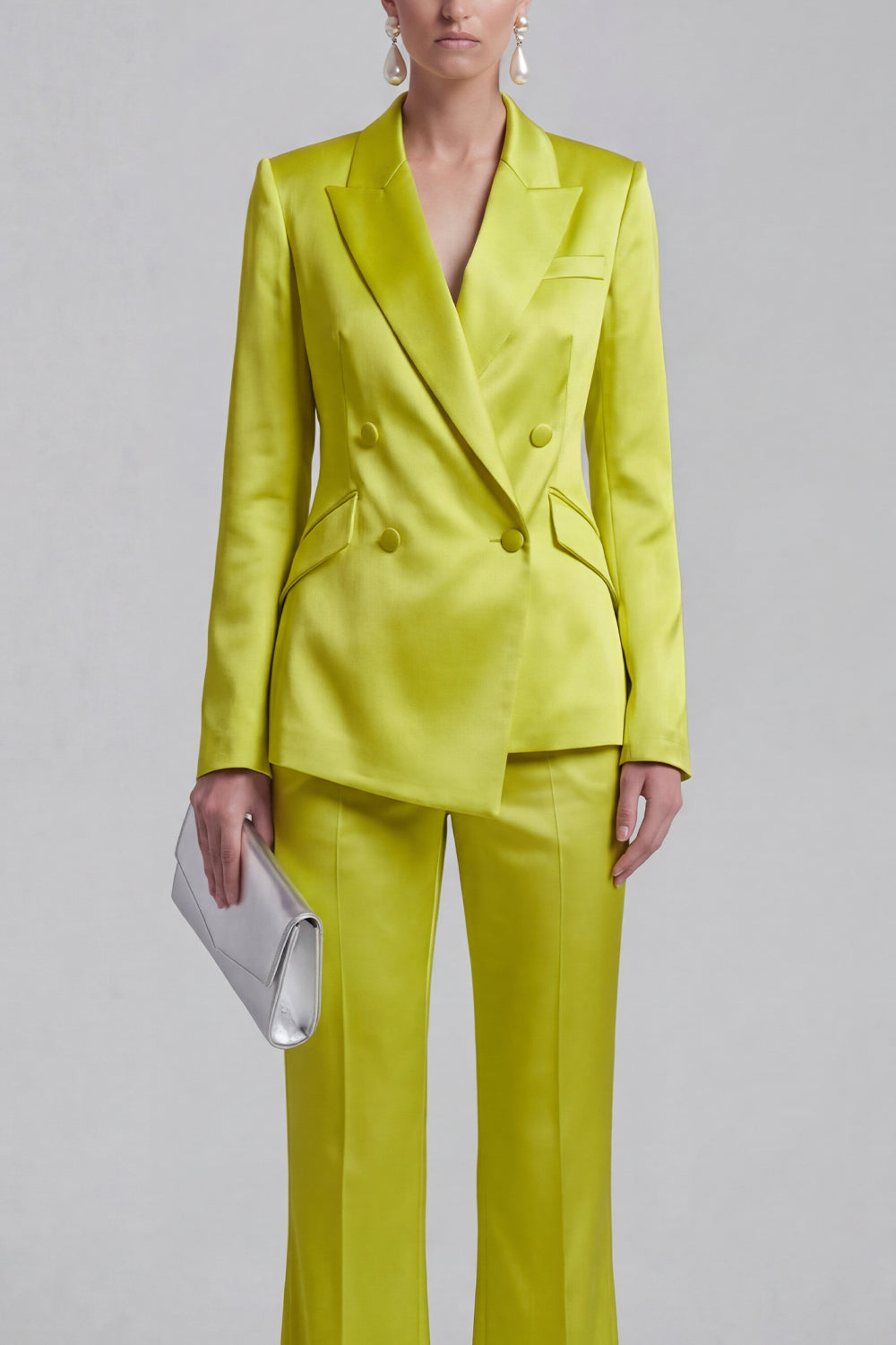 2 Piece Blue Slim Fit Peak Lapel Double Breasted Business Suits