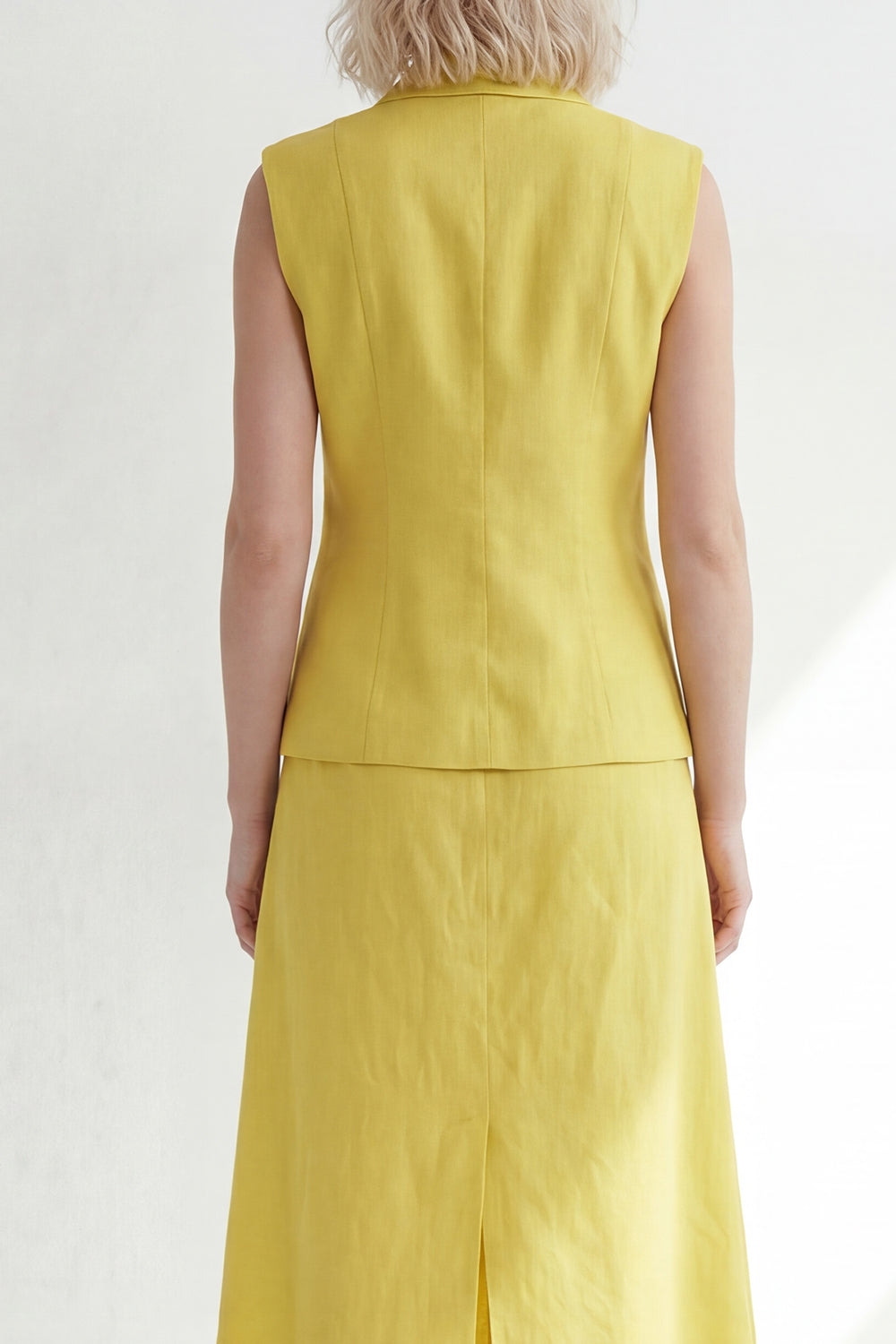 Butter Yellow 2 Piece Notched Lapel One Button Business Suits with Pockets