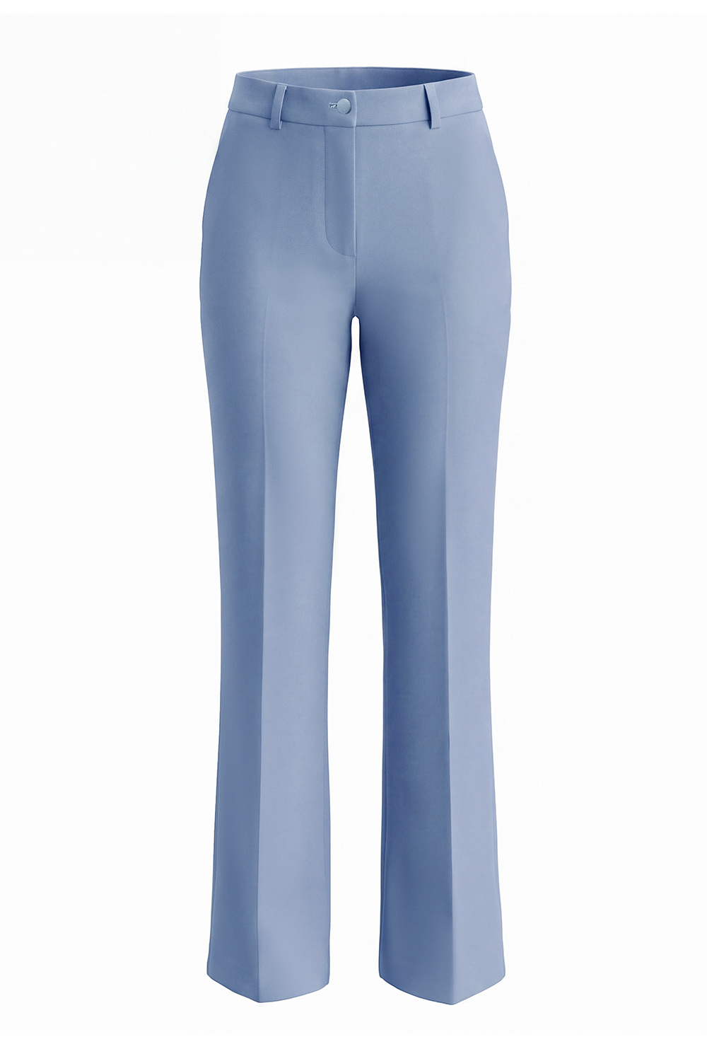 Dusty Blue 2 Piece Notched Lapel One Button Business Suits with Pockets